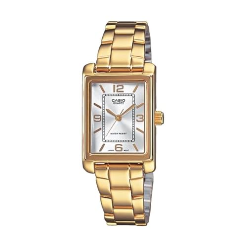 Casio Damen Analog Quarz mit Edelstahl Armbanduhr LTP 1234PG 7A