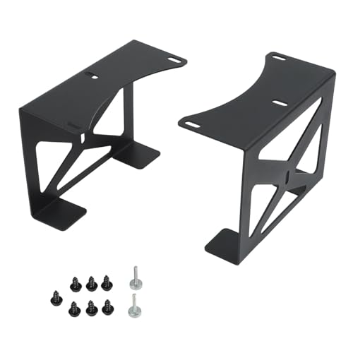 UTTASU Soporte de almacenamiento de metal para PS5 para debajo del escritorio, ahorra espacio, soporte para consola de juegos, soporte para debajo de la mesa, organizador de accesorios de juego