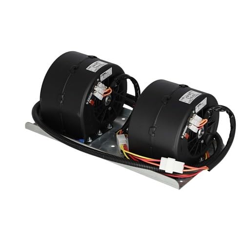 Cab Blower Motor Assembly - Base Length: 15-5/8" fits Case 1190 1290 1390 1490 1690 1896 2090 2096 2290 2390 2470 2590 2670 2870 4490 4690 4890 1150E