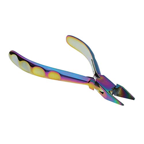 Chroma Series Flush Cutting Pliers Rainbow Titanium Coated, Stainless Steel,silver,rainbow - Image 2