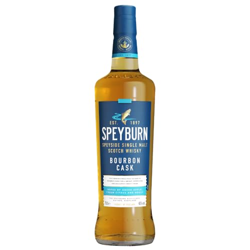 Speyburn Bourbon Cask Single Malt Scotch Whisky, 40% ABV, 70cl, Speside Aged in Ex-Bourbon Casks, Bright, Refreshing & Delicately Sweet, Award-Winning with Notes of Honey, Vanilla & Citrus