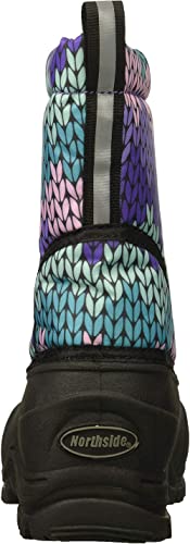 Northside Icicle Insulated Snow Boots for Girls and Boys - Toddler and Little Kid - with Washable EVA Insole, Shock Absorbing Outsole with Good Traction and a Front Zipper - Purple/Turquoise, 5 Big Kid (8-12 Years)3