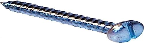Merriway BH02330 (25 Pcs) Slotted Pan Head Hardened Self Tapping Screw, 10 x 3/4 inch Bright Zinc Plated - Pack of 25 Pieces
