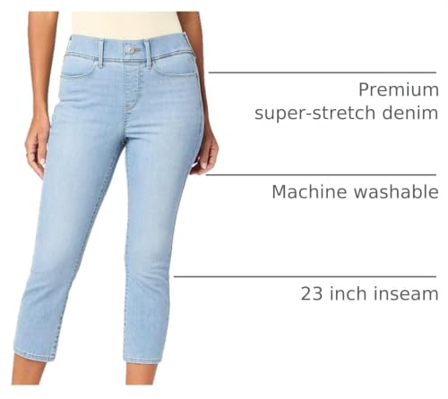 Levi Strauss Signature Gold Women's Totally Shaping Ultimate Pull-On Capri (Available in Plus), Cosmic Waves, 26 Plus - image 4