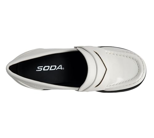 Image of Soda inchAMP inch ~ Women Round Toe Slip-On Lug Sole High Heel Penny Loafer Shoe