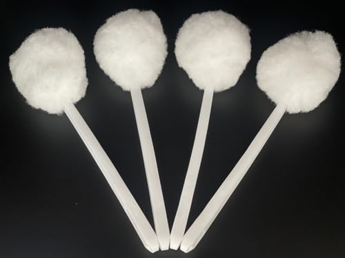 Image of Bowl Brush Toilet Cleaning Brush Set Soft Polyester Head 15x5 inches White (4PacK)