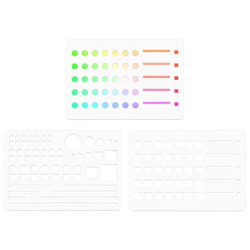 BENECREAT 3 plantilla de Diario de Cuadrícula, Registro Flexible Hecha A Mano, Plantilla Planificador para Bullet Journaling, Herramientas Duraderas Escribir Y Dibujar