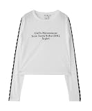 [エックスガール] スターストライプドスリーブシアーロングスリーブトップ STAR STRIPED SLEEVE SHEER L/S TOP 105261013007 WHITE ONE SIZE