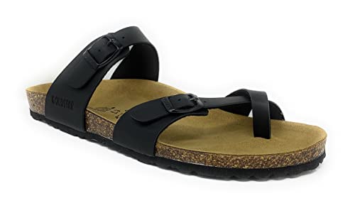 Chanclas de piel anatómicas Goldstar GS1895 con diseño Premier Negro talla 44