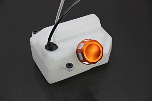 GTBRacing Petrol Fuel Gasonline Plastic Tank with Metal Cap for 1/5 RC Car HPI km rv baja 5b ss 5t 5sc Part (With Orange Cap)