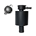 RACMOTO Universal Small Aluminum Overflow Expansion Bottle Coolant Reservoir Tank With Cap Black