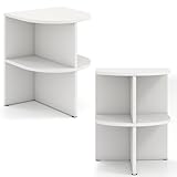 【TAVOLINO SALVASPAZIO】 Il tavolina divano, con le dimensioni compatte di 38x38x48.5 cm e due ripiani portaoggetti da 36.5x18x23 cm, si posiziona comodamente accanto al divano o al letto senza occupare troppo spazio, sfruttando al meglio anche gli ambienti più piccoli