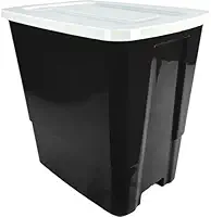 Porta Ração 20kg com Tampa Hermética e Sistema Antiformiga – Container para Cães e Gatos(Preta)