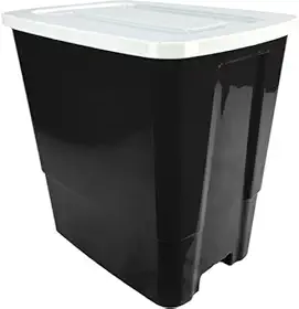 Porta Ração 20kg com Tampa Hermética e Sistema Antiformiga – Container para Cães e Gatos(Preta)