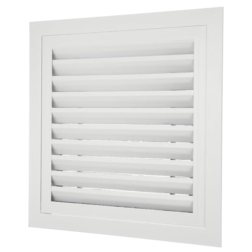 PATIKIL 16" x 16" Aluminum Return Grille, Return Air Vent Cover Linear Bar Removable Grille with Mesh Filter for Sidewall Wall Ceiling Floor HVAC System, White