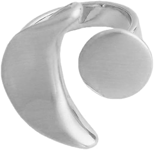 NewZenro Minimalist Moon Sun Adjustable Open Rings for Women Gold/Silver Plated Chunky Unique Engagement Stacking Expandable Finger Knuckle Rings Comfort Fit for Wedding Party Jewelry