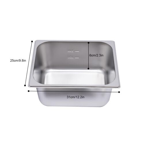 Konfiur 1200W 201 Edelstahl Buffetwärmer, 3 X 6L Elektrischer Speisenwärmer 106 * 49 * 28cm Buffetbehälter Isolationsbereich: 30-80°C, für Buffet, Partys, Hochzeiten – Bild 6