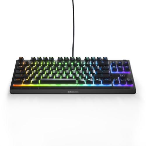 Image of SteelSeries Apex 3 Tkl - RGB USB Gaming Keyboard - Tenkeyless Compact Esports Form Factor - 8-Zone RGB Illumination - Ip32 Water & Dust Resistant - American QWERTY Layout