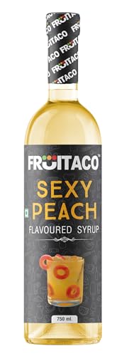 Image of Fruitaco Peach Syrup: Perfect Mixer For Enhancing Mocktails & Cocktails, Drinks, And Mojitos At Parties, Conveniently Packaged In A, Liquid - 750 Ml Bottle For All Your Mixing Needs | Non-Alcoholic