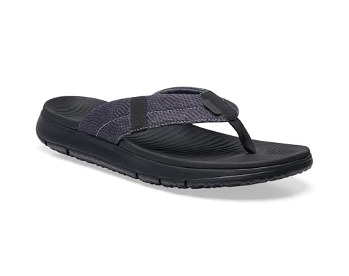 Image of Sanuk Mens Beer Foamie 3 Pt | Flip Flops for Men | Water-Friendly Sandals | Floatable & Lightweight | Cushioned EVA Footbed, Black, 11
