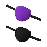 Sibba Adjustable Eye Patches for Adults Children Kids 2 PCS, Medical Eye Patch Adjustable, Adjustable Pirate Eye Patch for Left or Right Eyes Lazy Amblyopia and Cosplay