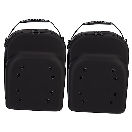 TINEASUR 2pcs Hat Case for Travel Black Baseball Cap Storage Organizer Compact Portable Hat Carrier Protects against Dust Deformation for Travel Use