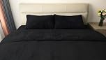 John Aird Teddy Fleece Duvet Cover Quilt Bedding Set With Pillow Cases (Black, King)