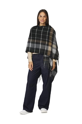 Image of Women's Shawl Wrap Poncho Ruana Cape Cardigan Sweater Open Front for Fall Winter Spring