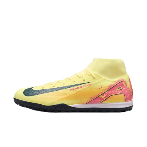 Nike Mercurial Superfly 10 Academy Kylian Mbappé TF High-Top Soccer Shoes (FQ8333-800, Light Laser Orange/Armory Navy) Size 6.5