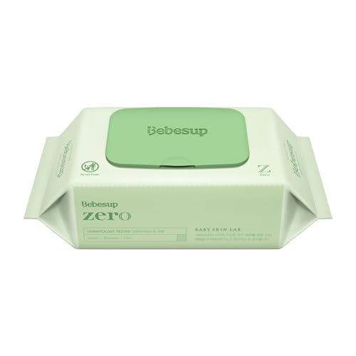 Image of BEBESUP- Korea's #1 Zero Harsh Chemicals Baby Wipes- Water Based Hypoallergenic Unscented Extra-Thick Organic baby wipes for sensitive skin Zero skin irritants Flip-Top (1 Pack)