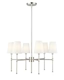ML Lighting 16106-PN Adorra 25.75' Wide 6-Light Chandelier - Polished Nickel
