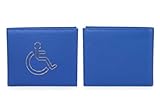 ORCHIDS Premium Blue PU Leather Disabled Parking Badge Holder for Cars (Blue)