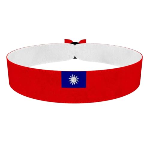 Druck-Palast Bracelet Taïwan - Drapeau - Bracelet en Satin Imperméable et Durable - Article de Fan Unisexe - Cadeau pour Fans de Taïwan - Fierté Nationale et Patriotisme