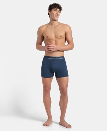 Image of Jockey 8009 Men Super Combed Cotton Rib Solid Boxer Brief with Ultrasoft and Durable Waistband