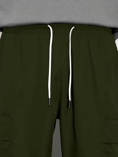 Image of LookMark Men's Cargo Pants Stylish and Comfortable | Men's Cargo Pants with Multiple Pockets | Ideal for Casual Wear, Outdoor Activities, and Everyday Use