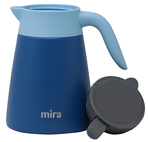 Mira Insulated Coffee Carafe Server, Stainless Steel Vacuum Flask Coffee Dispenser, 34 Oz (1000 Ml), Royal Blue #TOP1