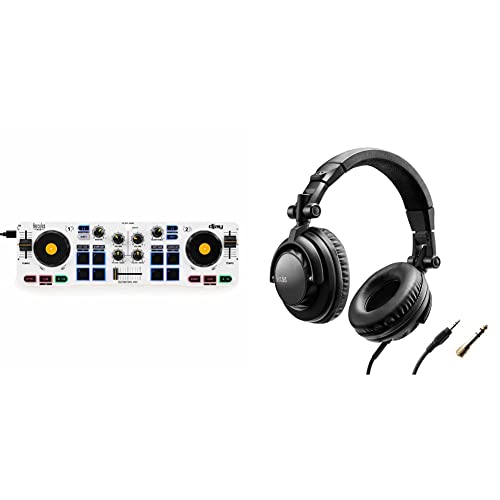 Hercules DJControl Mix - Controladora DJ Bluetooth de 2 pistas para móviles & HDP DJ45 -...