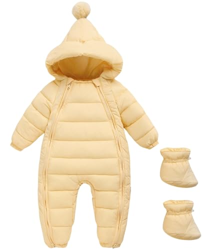 Image of Ohrwurm Baby Cotton Down jackets Snow Wear Hoodie Jumpsuit Winter Double Zip Up Snowsuit