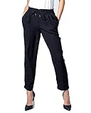Vila NOS Damen VIIRIS RWRE 7/8 Pant-NOOS Hose, Schwarz (Black Black), W(Herstellergröße: 36)