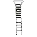 Banfluxion All Black Retractable Folding Stairs 13 Steps Ti-Mg Alloy Attic Extension Ladder Ceiling Pulldown Attic Ladder with 10.5 ft Vertial Height and 31.5 x 35.43 in Open Size