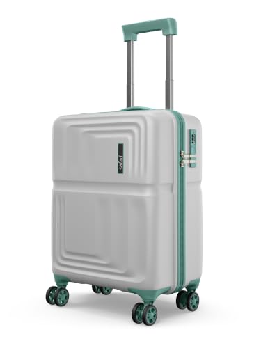 Image of Safari Roma Hard Luggage Trolley Bag with 8 Wheels Cabin Size Carry on Suitcase - Fog Grey