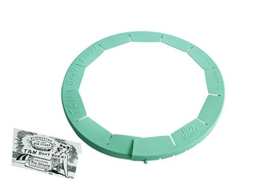 Talisman Designs Adjustable Pie Shield | 8 to 11.5 Inch | Fits Regular or Rimmed Dishes | Reusable Silicone Pie Crust Protector | Heat & Dishwasher Safe