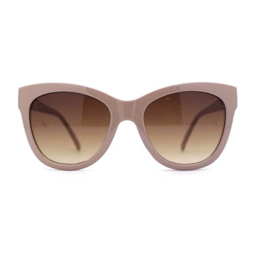 Womens Subtle Oversize Horn Rim Cat Eye Fashion Sunglasses