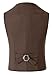 Tesscy Kids Cowboy Vest for Boys Suede Leather Western Style Brown Waistcoat Vest Size 16