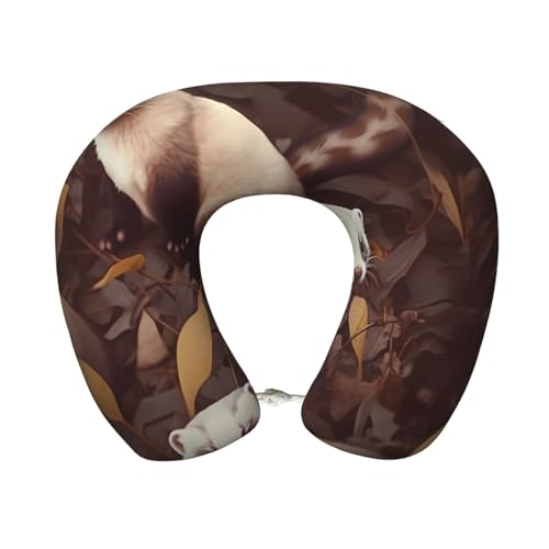 Almohada de viaje de espuma viscoelástica negra miniatura 1