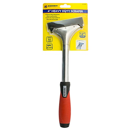 4 Heavy Duty Scraper - Paint, Wallpaper Remover Floor Wooden Handle, Household Workshop DIY, Multi Purpose, 4 Inch Durable Scraping Hand Tool