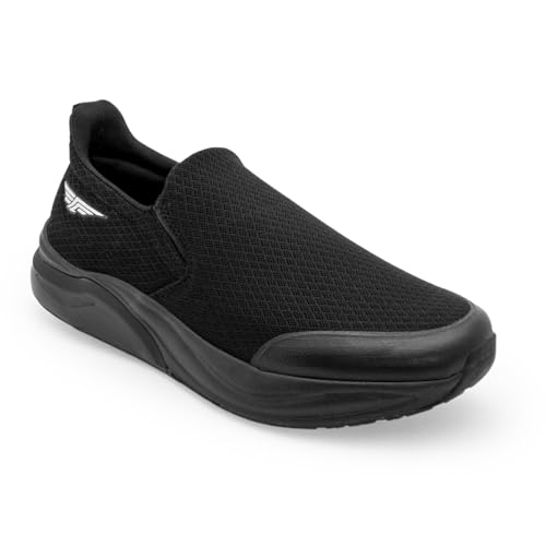 Image of Red Tape Men's Walking Shoes Dark Grey Mesh TPU Round Toe Slipon