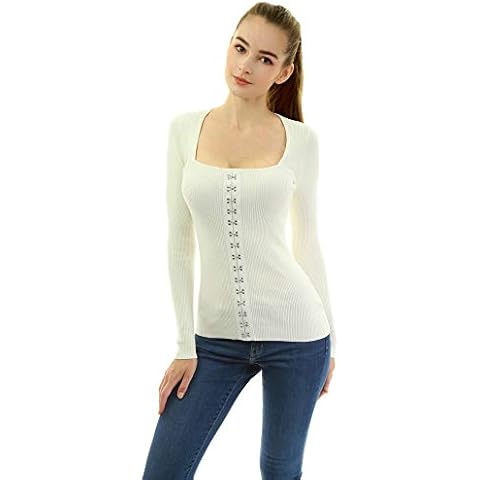 AmélieBoutik Women's Ribbed Sweater in Ivory Cover