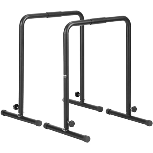 VEVOR Dip Bars, 440 lbs Capacity, Heave Duty Dip Stand Station with Adjustable Height, Fitness Workout Dip Bar Station Stabilizer Parallette Push Up Stand, Parallel Bars for Strength Training Home Gym by VEVOR - Image 9