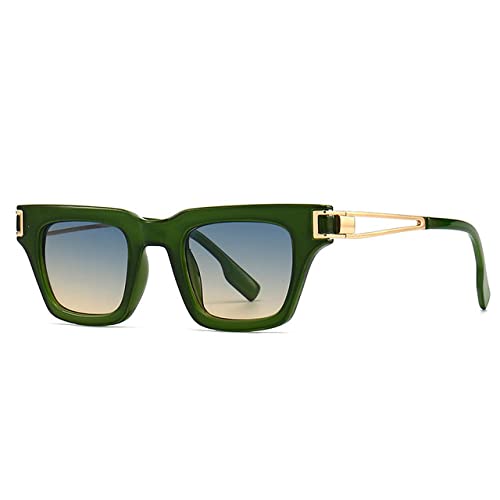 Lunettes de soleil carrées femmes hommes protection UV400 cadre large